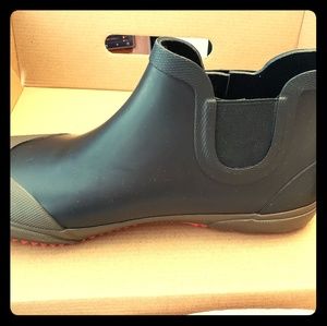 Black Rainwell Ankle Rain Boots Size US 10
